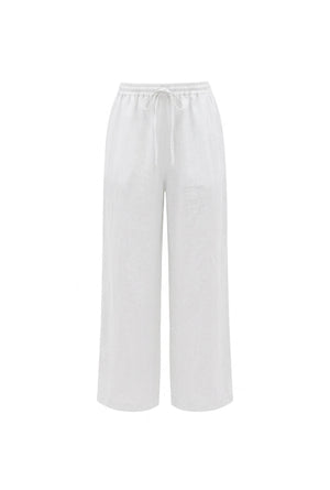 Linen Trousers : White | Navy | Taupe
