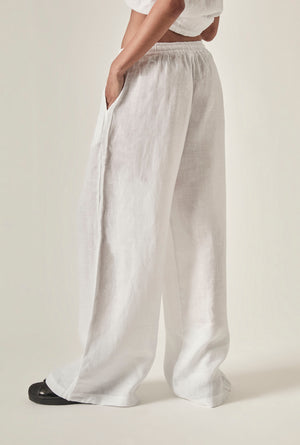 Linen Trousers : White | Navy | Taupe