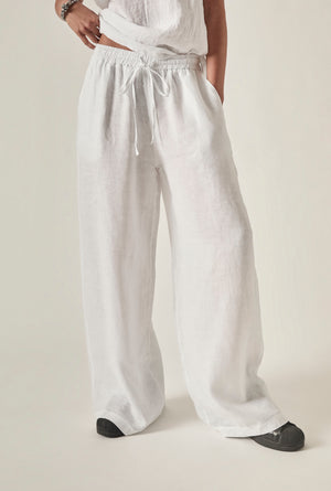 Linen Trousers : White | Navy | Taupe