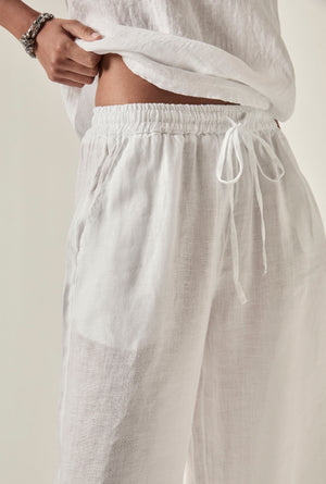 Linen Trousers : White | Navy | Taupe