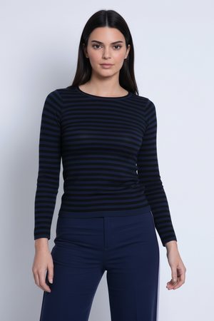 Breton Navy Tonal Long-Sleeve Tee - PRESS Primrose Hill