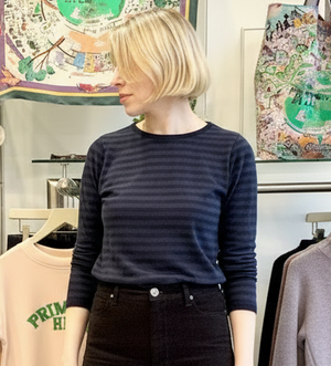 Breton Navy Tonal Long-Sleeve Tee - PRESS Primrose Hill