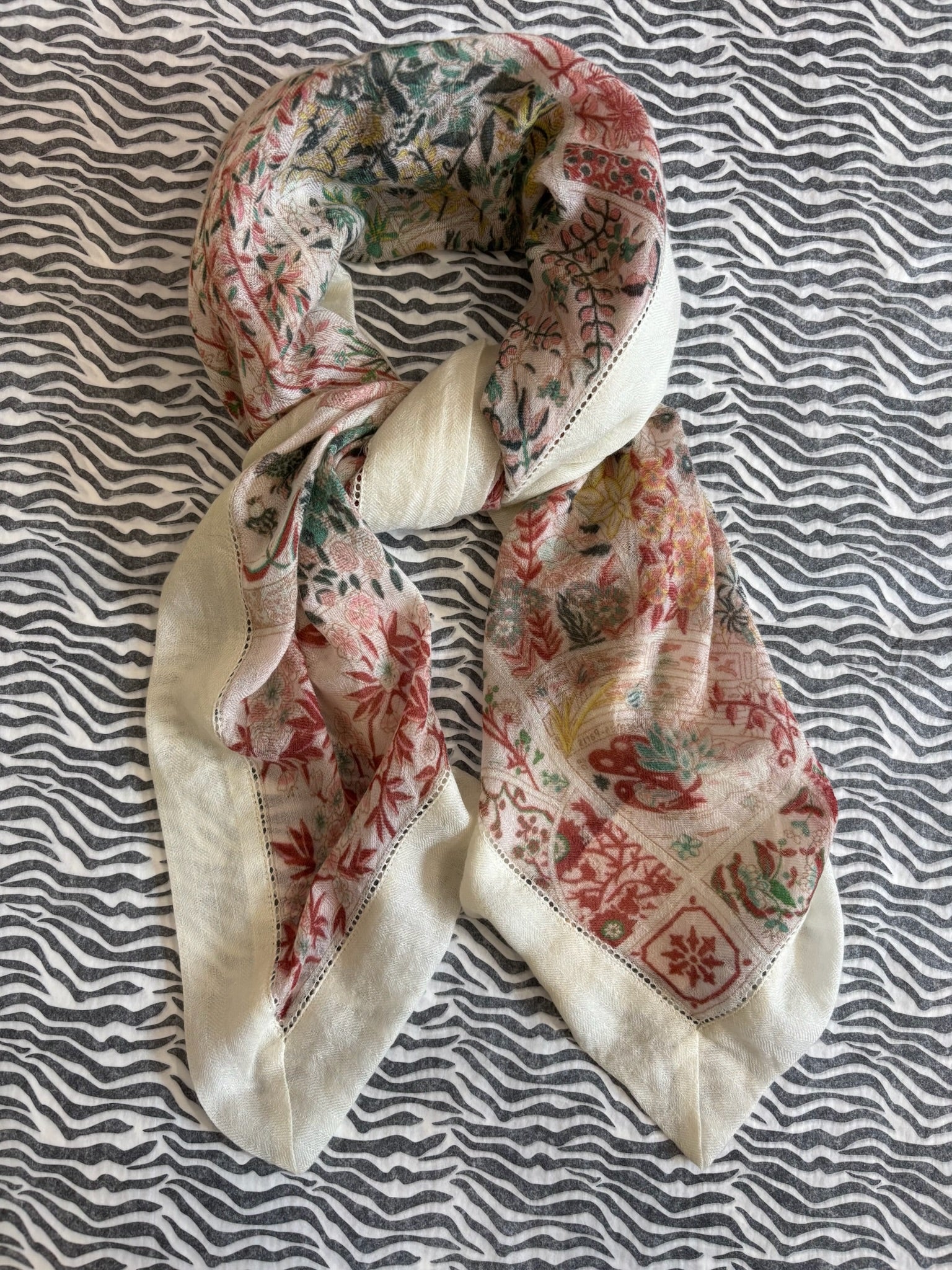 Printed Square Cashmere Scarf - PRESS Primrose Hill