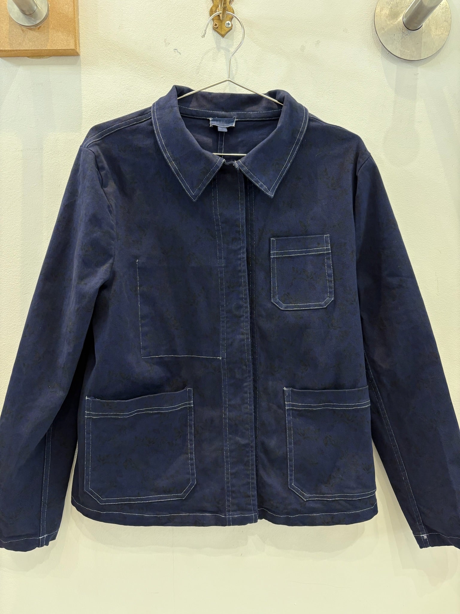 Pelli Navy Botanical Cotton Jacket - PRESS Primrose Hill