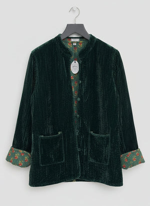 Emerald Velvet Kelly Jacket