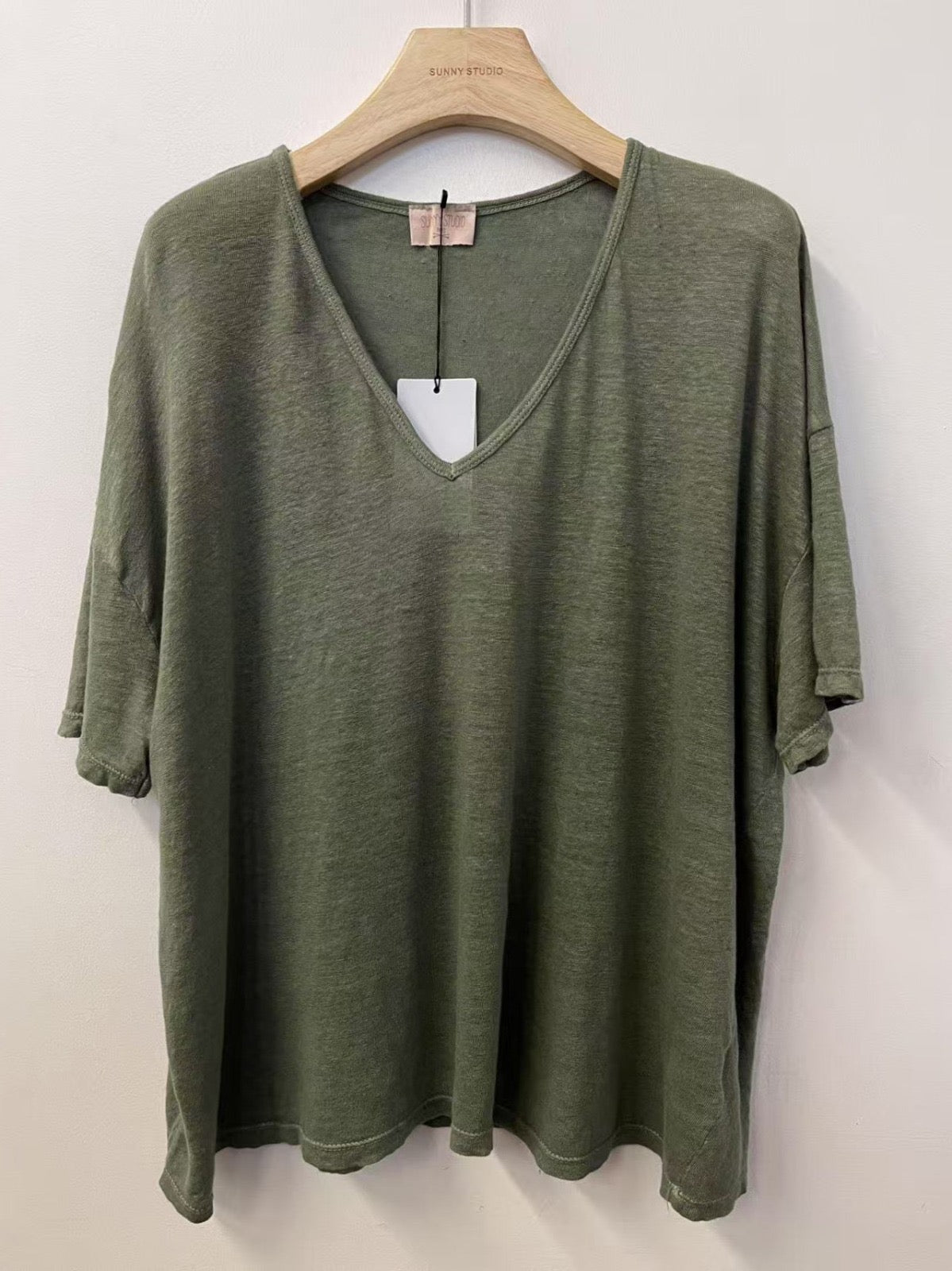 Linen V-Neck Tee - PRESS Primrose Hill