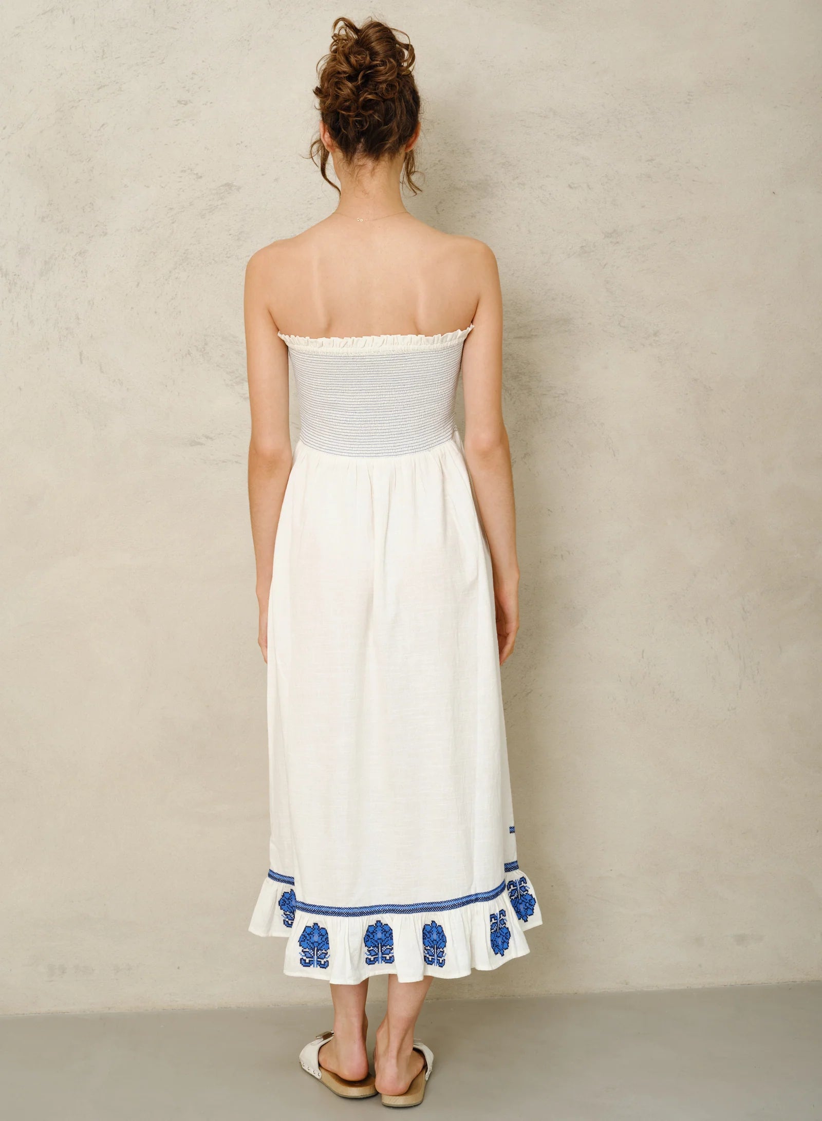 Carmi Sundress White Blue