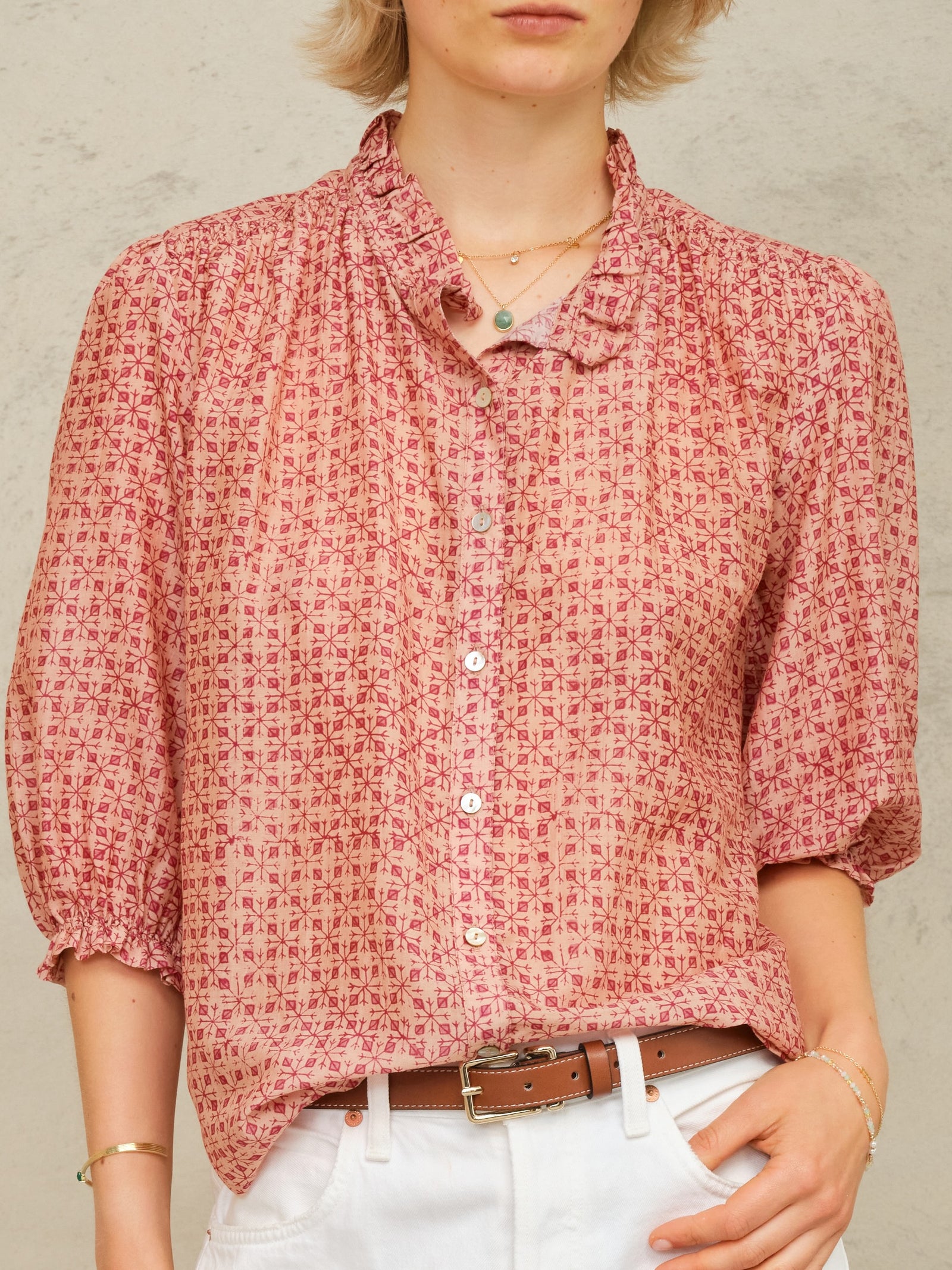 CASSIA PRINT L/S TOP