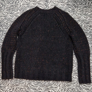 Italian Black & Copper Knit Pullover