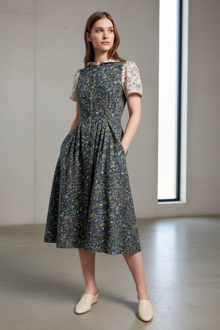 Botanical Sonnet Cotton Dress