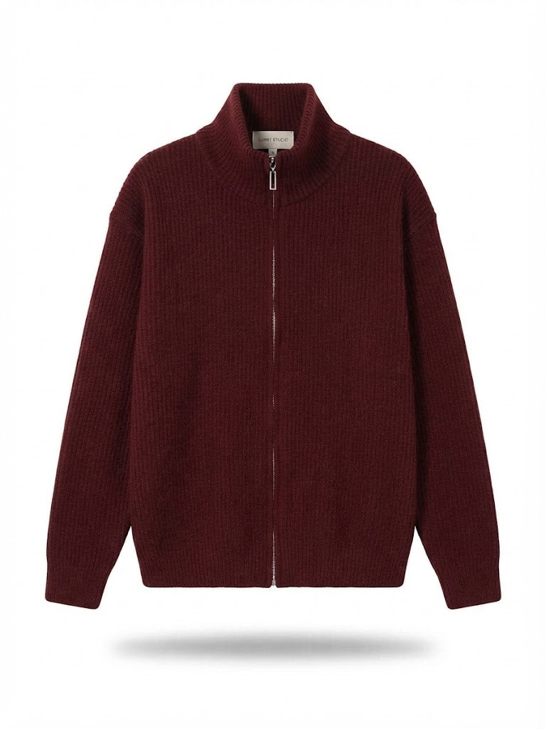 LIZIE Rib-Knit Zip-Up