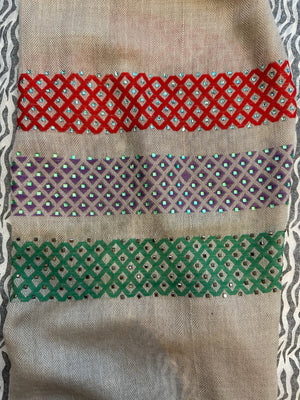 Cashmere Scarf Swarovski Trim