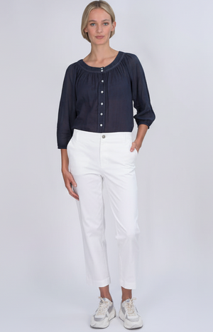 White TWILL Chino Pants