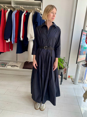 Audrey Silk Indigo Dress
