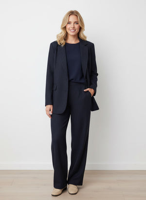 Cara Navy Pinstripe Blazer