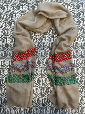 Cashmere Scarf Swarovski Trim