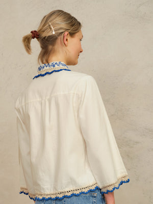 FRADY CROCHET TRIM TOP