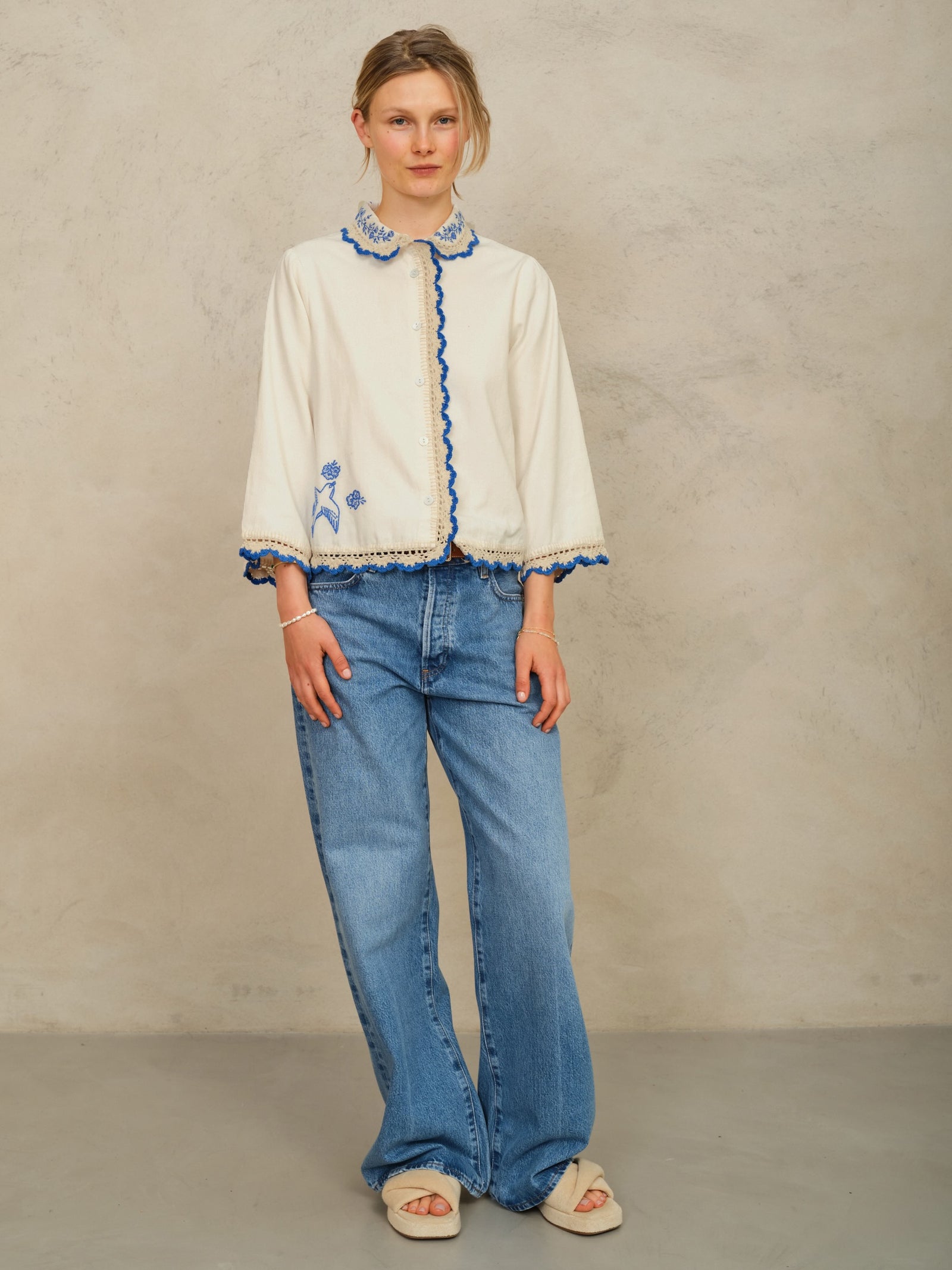 FRADY CROCHET TRIM TOP