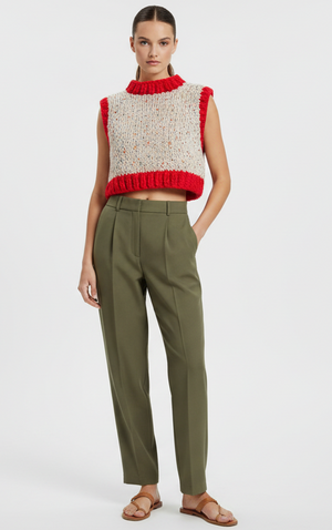 Hand-Knit Rainbow Tank