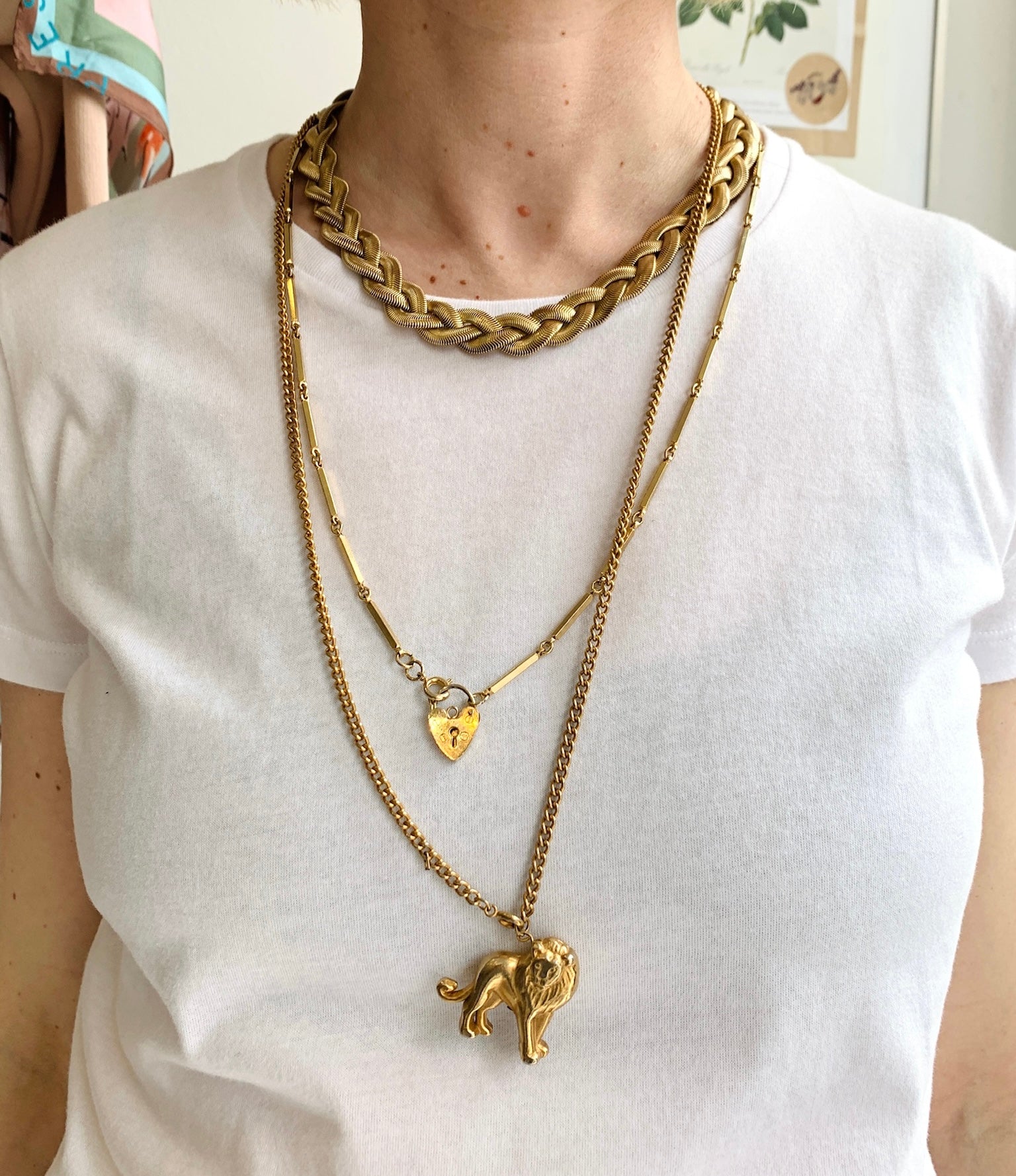 VIntage Chunky Gold Necklaces