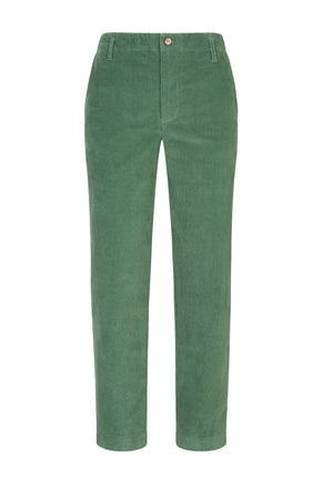 Chive-Green Pincord Chino Trousers