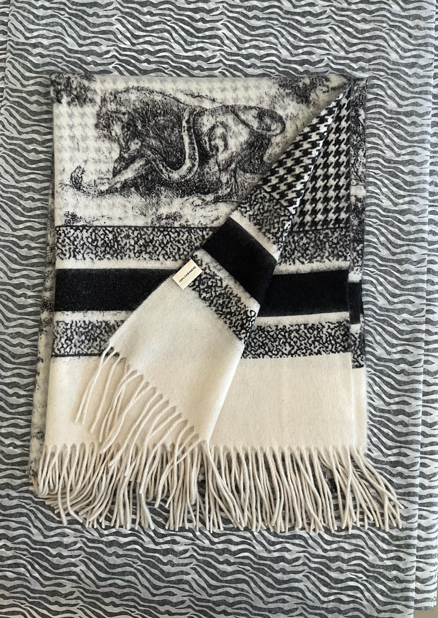 Toile Jouy Dioresque Big Cashmere Scarf