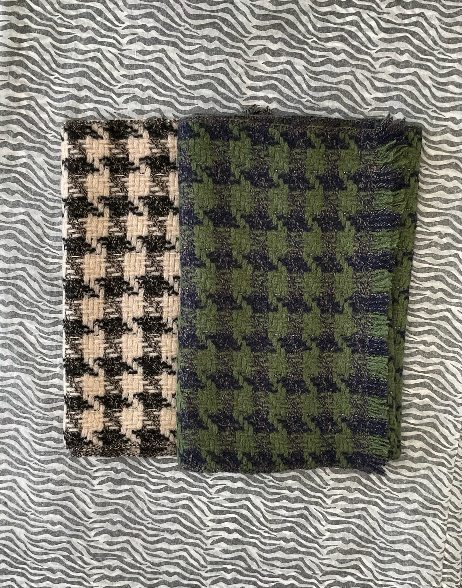 Houndstooth Cashmere Scarf