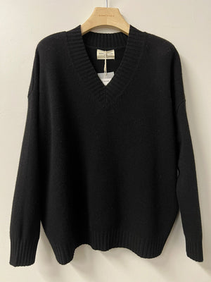 Solange Wool V-Neck in Ecru or Black