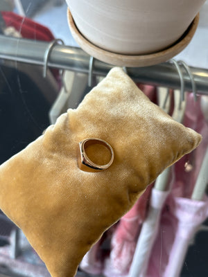 Gold plated signet ring - PRESS Primrose Hill