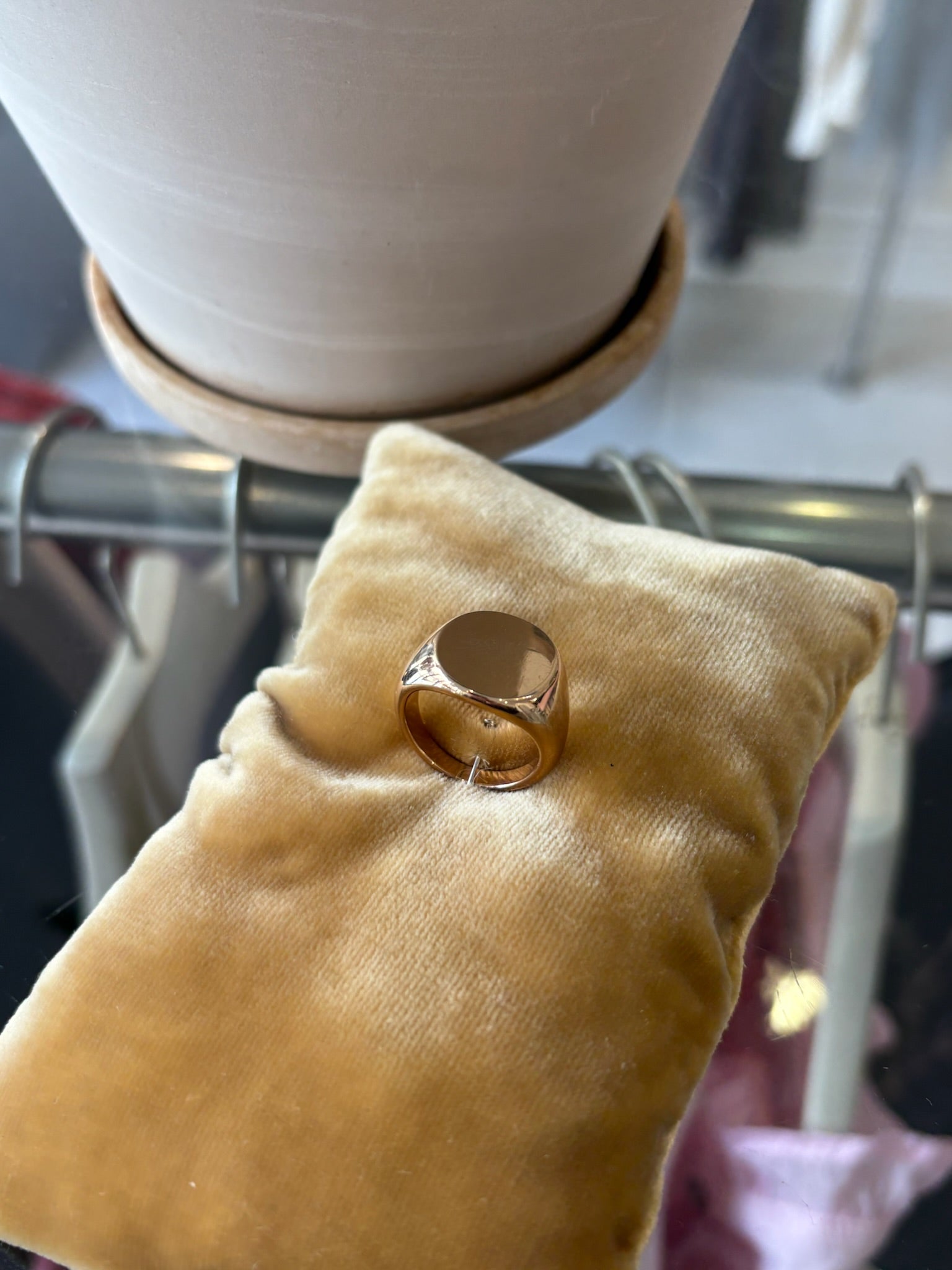 Gold plated signet ring - PRESS Primrose Hill