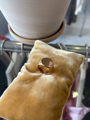 Gold plated signet ring - PRESS Primrose Hill