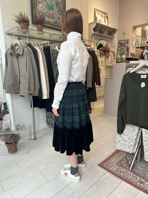 Tartan & Velvet Shilpa Skirt