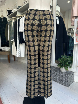 Black Gold LOGOS Wool Trousers