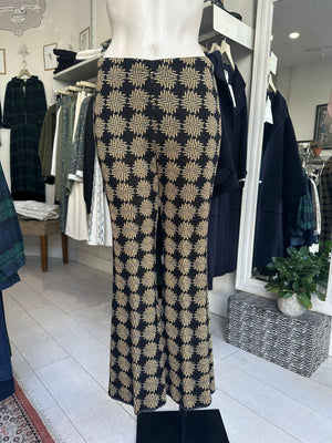 Black Gold LOGOS Wool Trousers