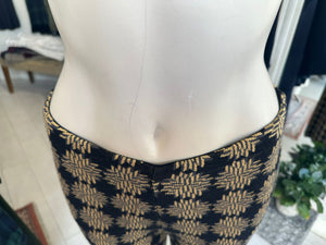 Black Gold LOGOS Wool Trousers