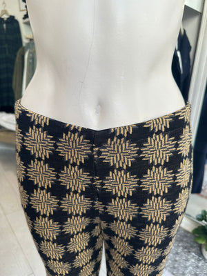 Black Gold LOGOS Wool Trousers