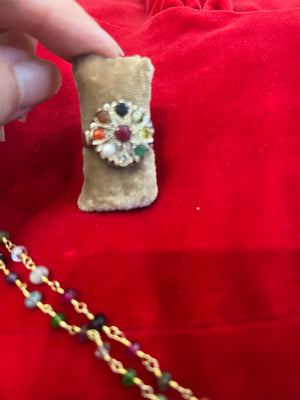 Navratna Gemstone Gold-Plated Jewelry