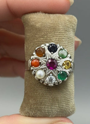 Navratna Gemstone Gold-Plated Jewelry