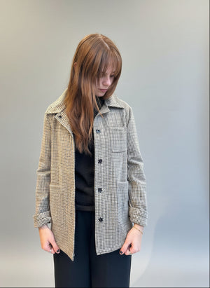 Wool Check Pellish Shacket