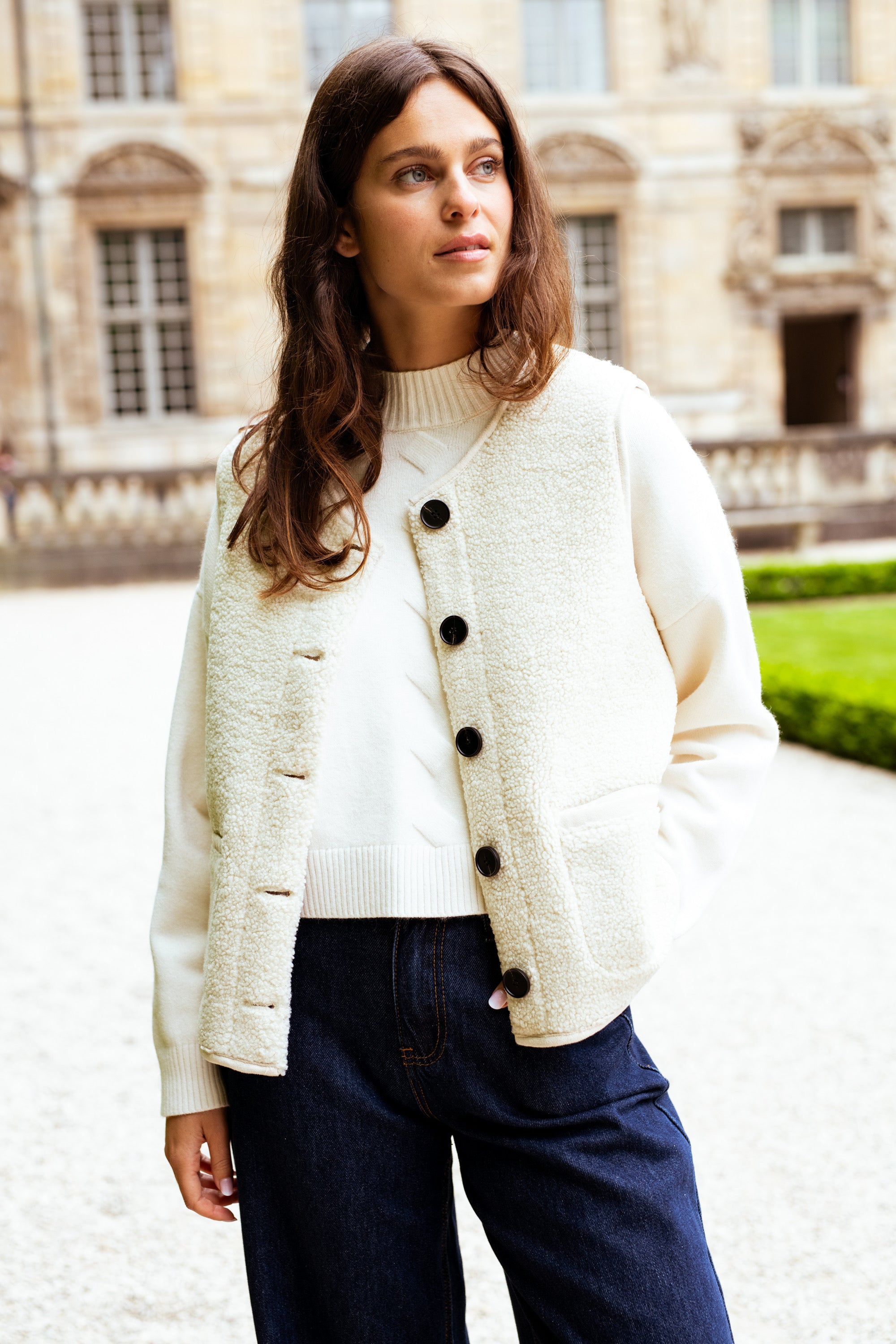 Emmi Ecru Gilet