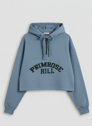 Blue Crop Hoodie