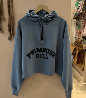 Blue Crop Hoodie