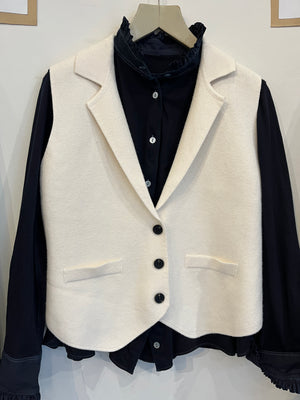Diane Ecru Knit Waistcoat