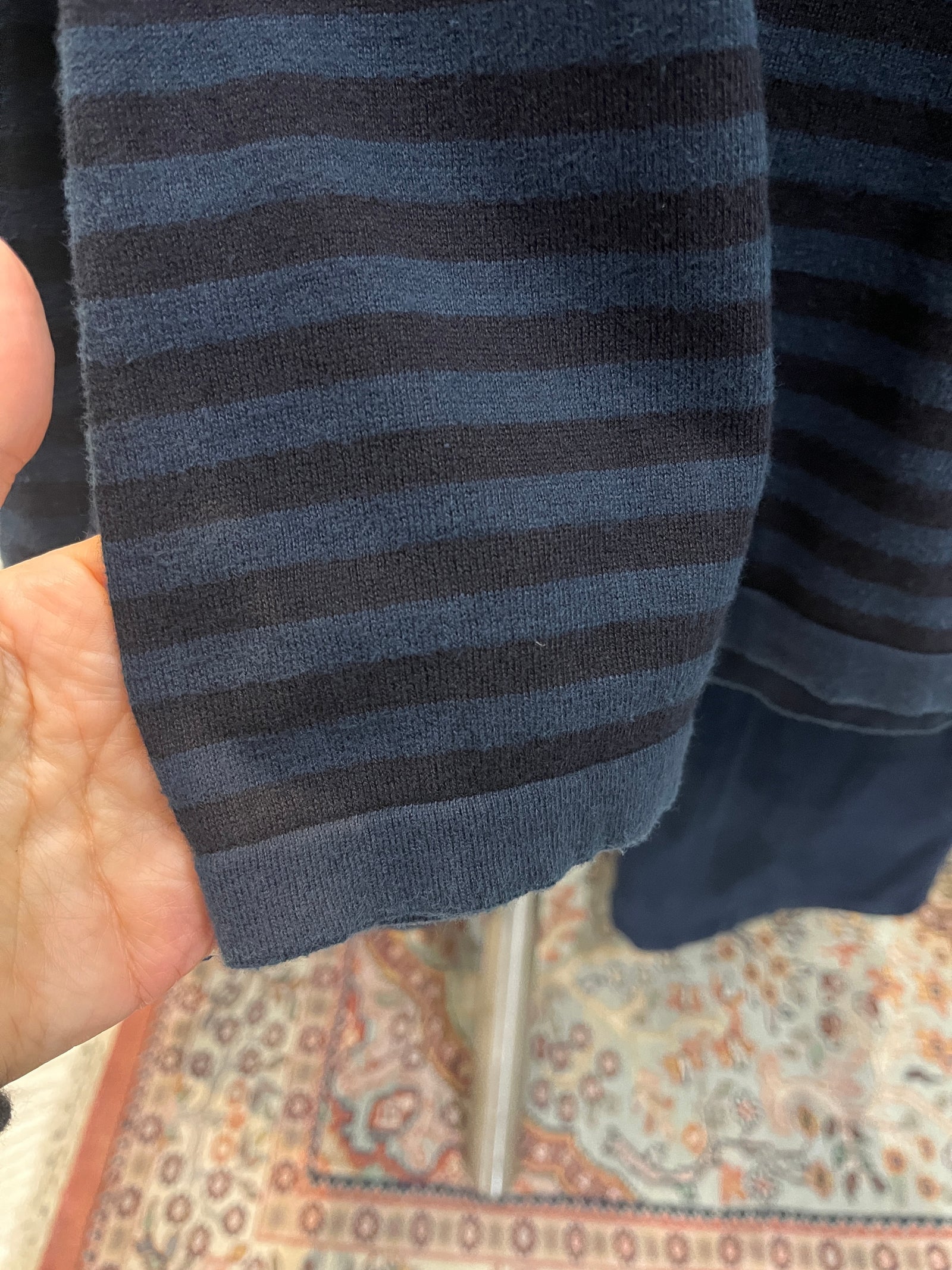 Breton Navy Tonal Long-Sleeve Tee