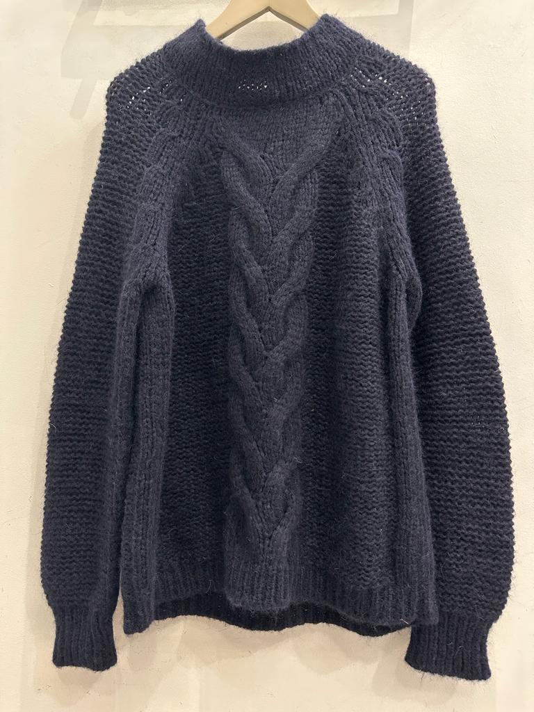 DOLCEVITA NAVY WOOL PULLOVER