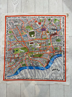 London Squares LARGE COTTON Scarf
