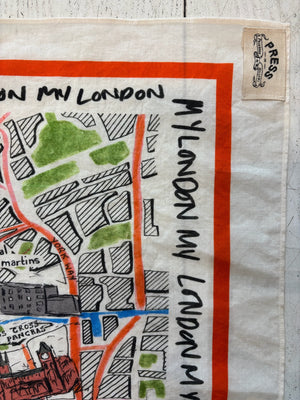 London Squares LARGE COTTON Scarf