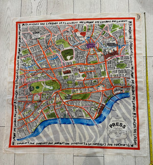 London Squares LARGE COTTON Scarf
