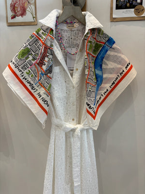 London Squares LARGE COTTON Scarf