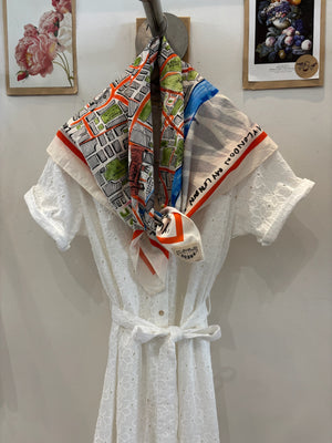 London Squares LARGE COTTON Scarf